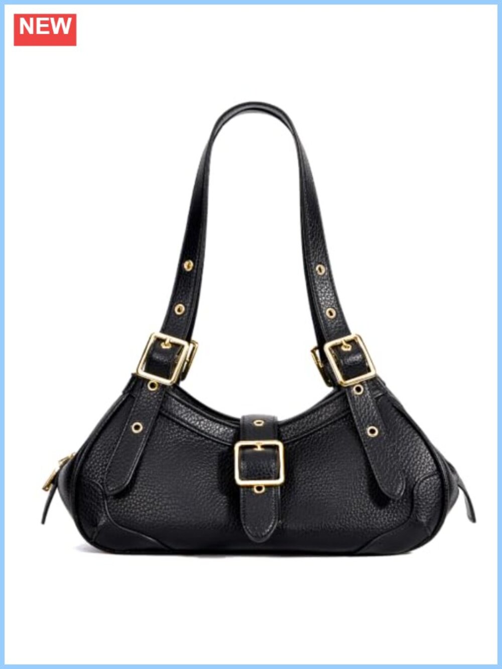 CATSEA Retro Shoulder Bag Vegan Leather Crescent Purse Y2K 90s Handbag